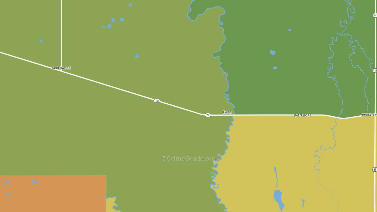 49925, MI Map of Theft Rates