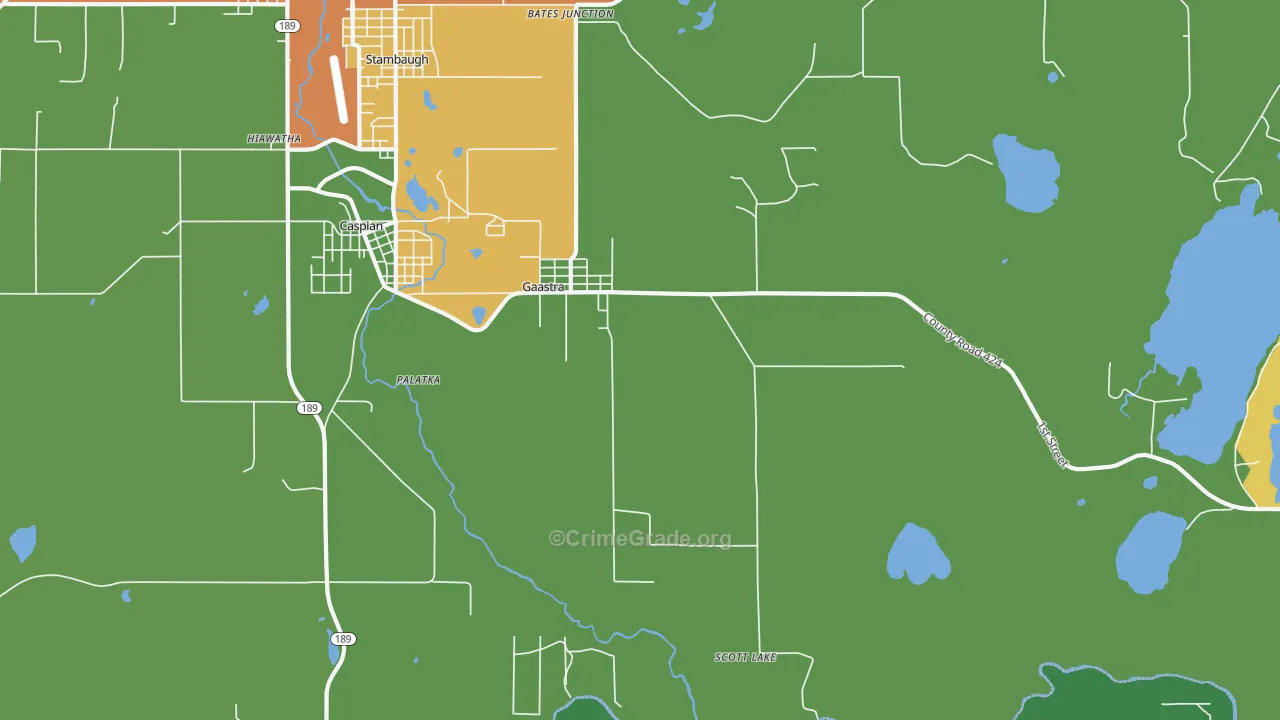 49927, MI Map of Theft Rates