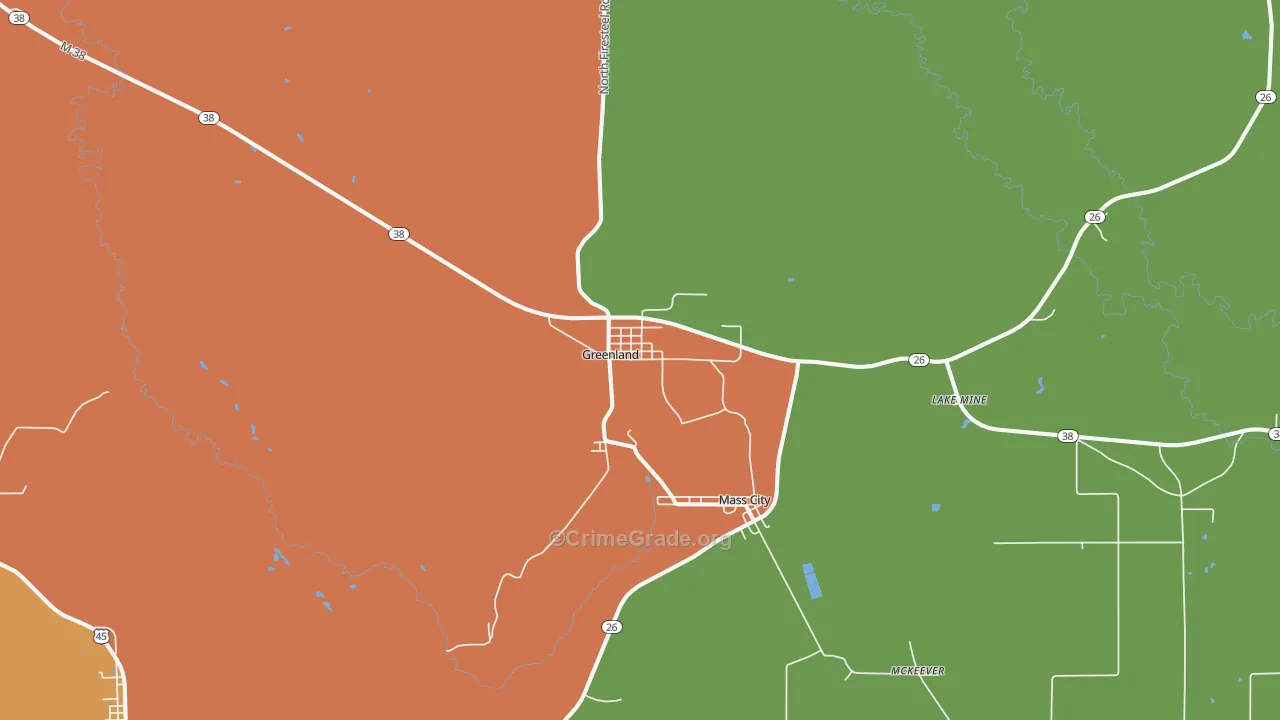 49929, MI Map of Theft Rates