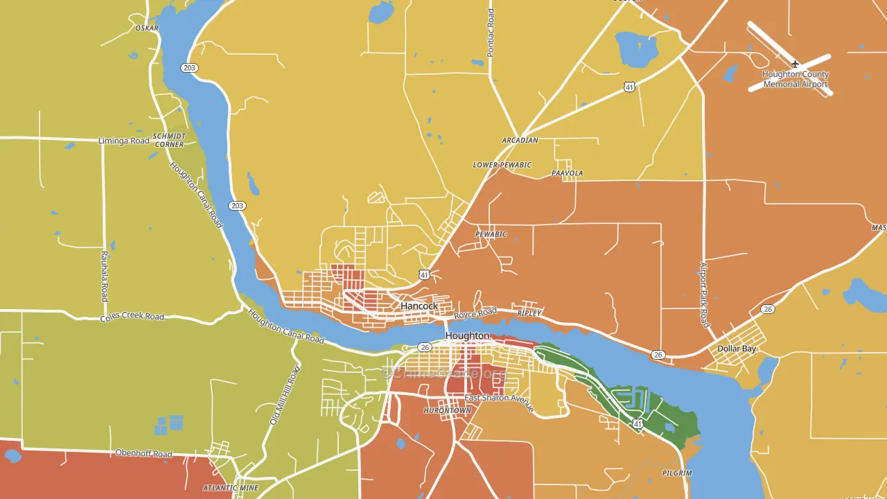 49930, MI Map of Theft Rates