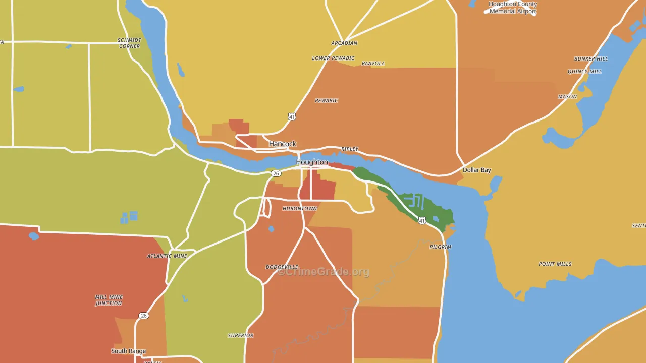 49931, MI Map of Theft Rates