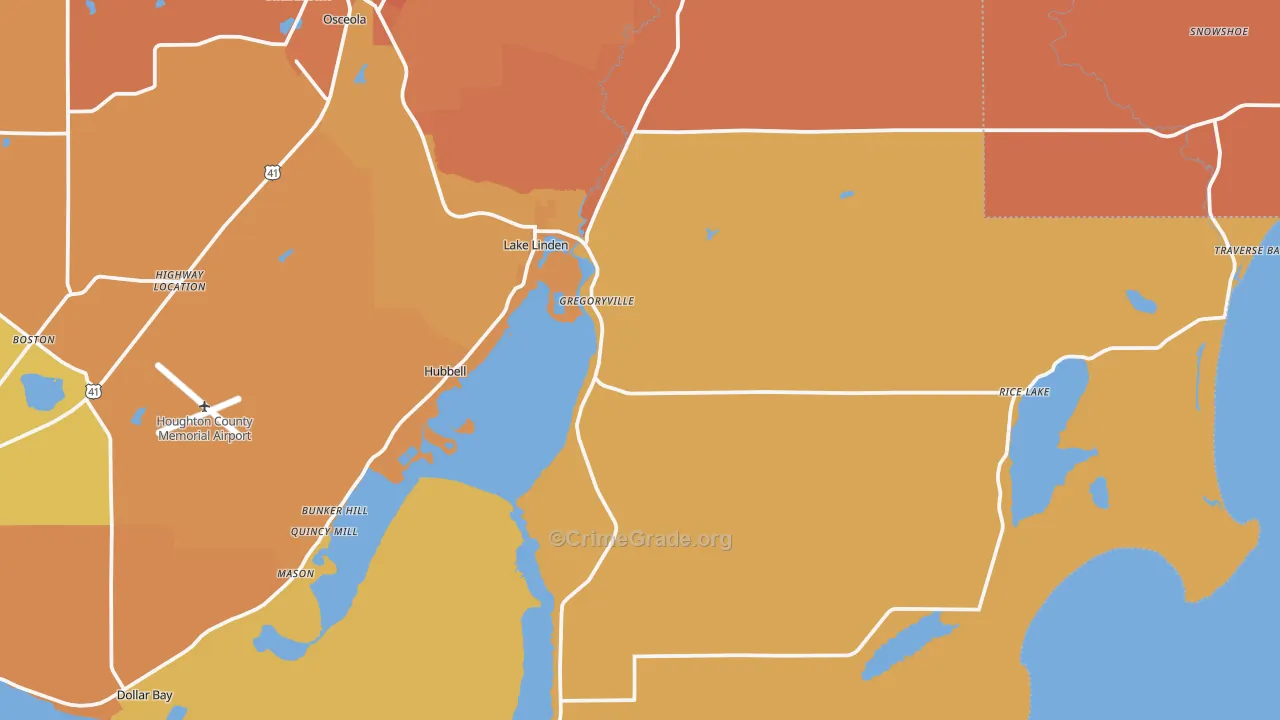 49945, MI Map of Theft Rates