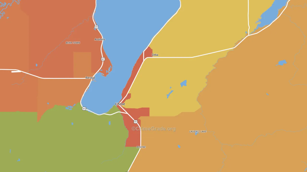 49946, MI Map of Theft Rates