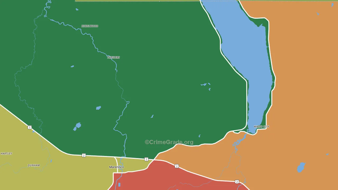 49947, MI Map of Theft Rates
