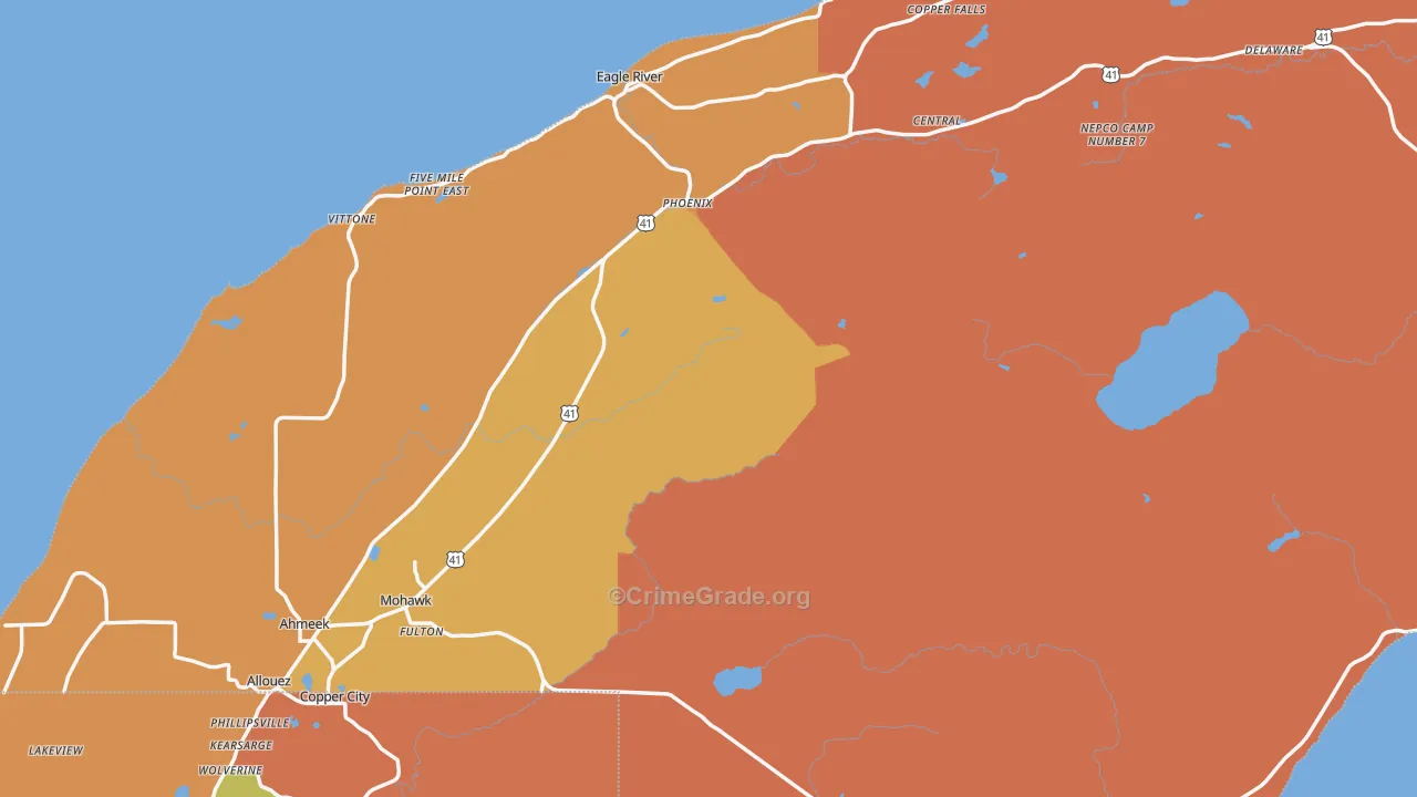49950, MI Map of Theft Rates