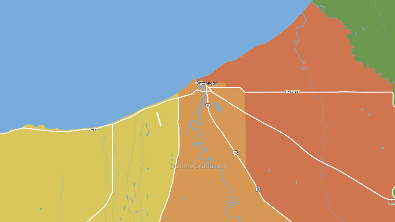 49953, MI Map of Theft Rates