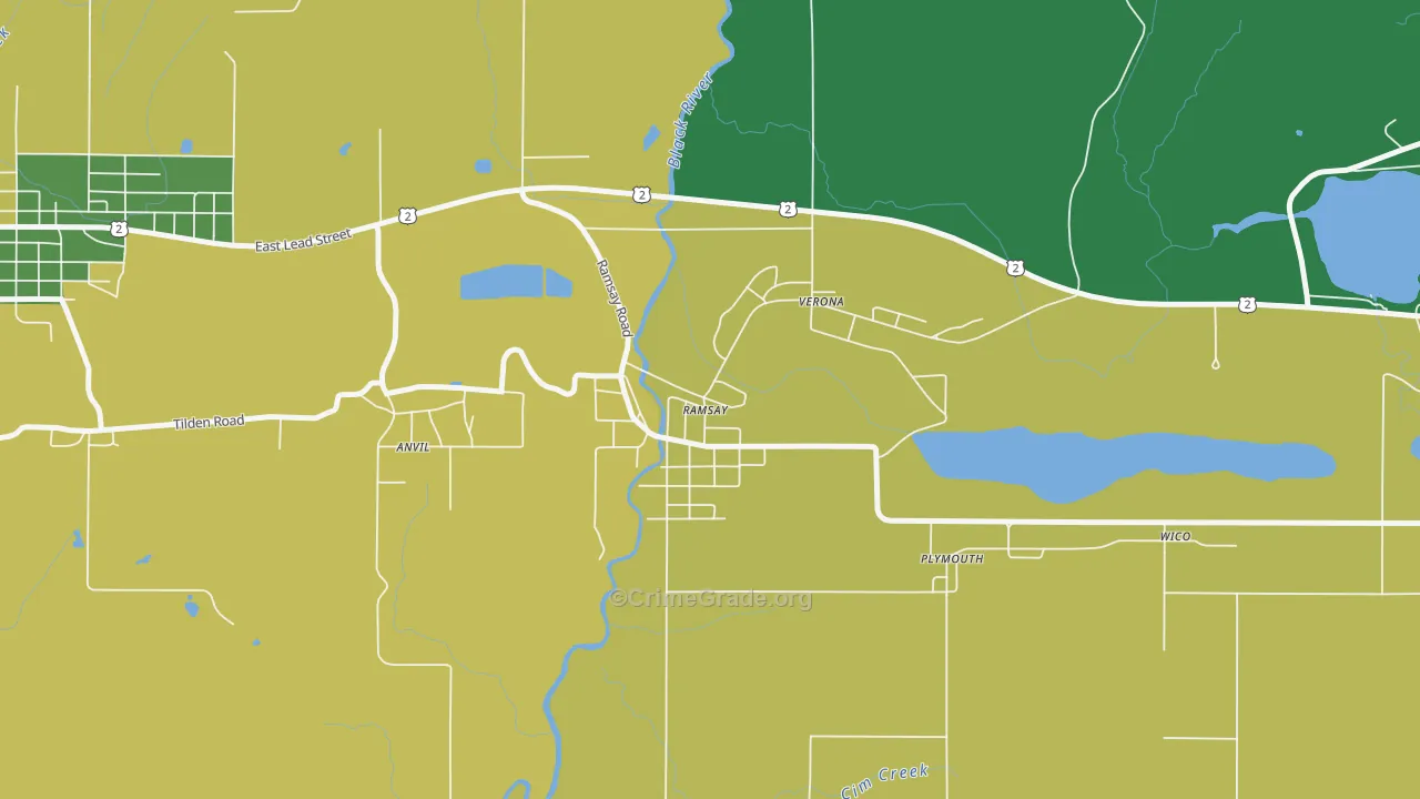 49959, MI Map of Theft Rates