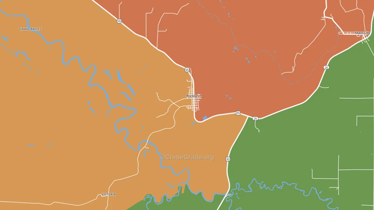 49960, MI Map of Theft Rates
