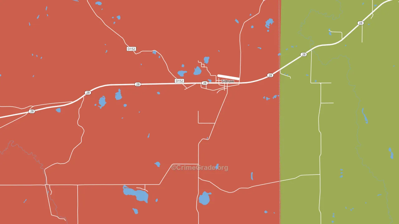 49961, MI Map of Theft Rates
