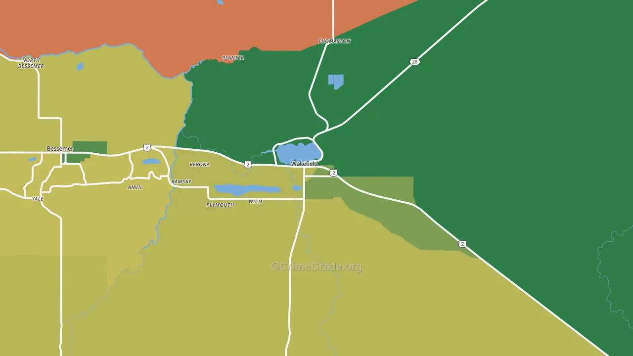 49968, MI Map of Theft Rates