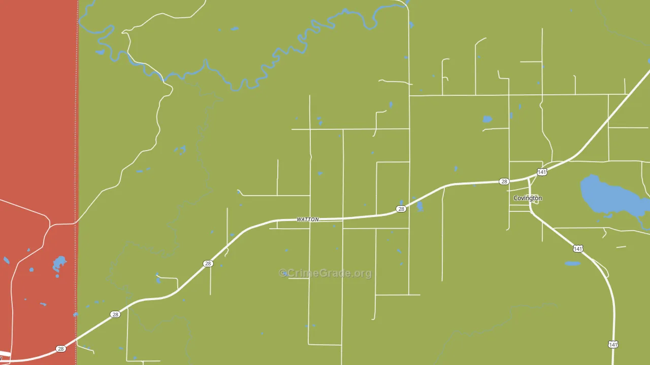 49970, MI Map of Theft Rates