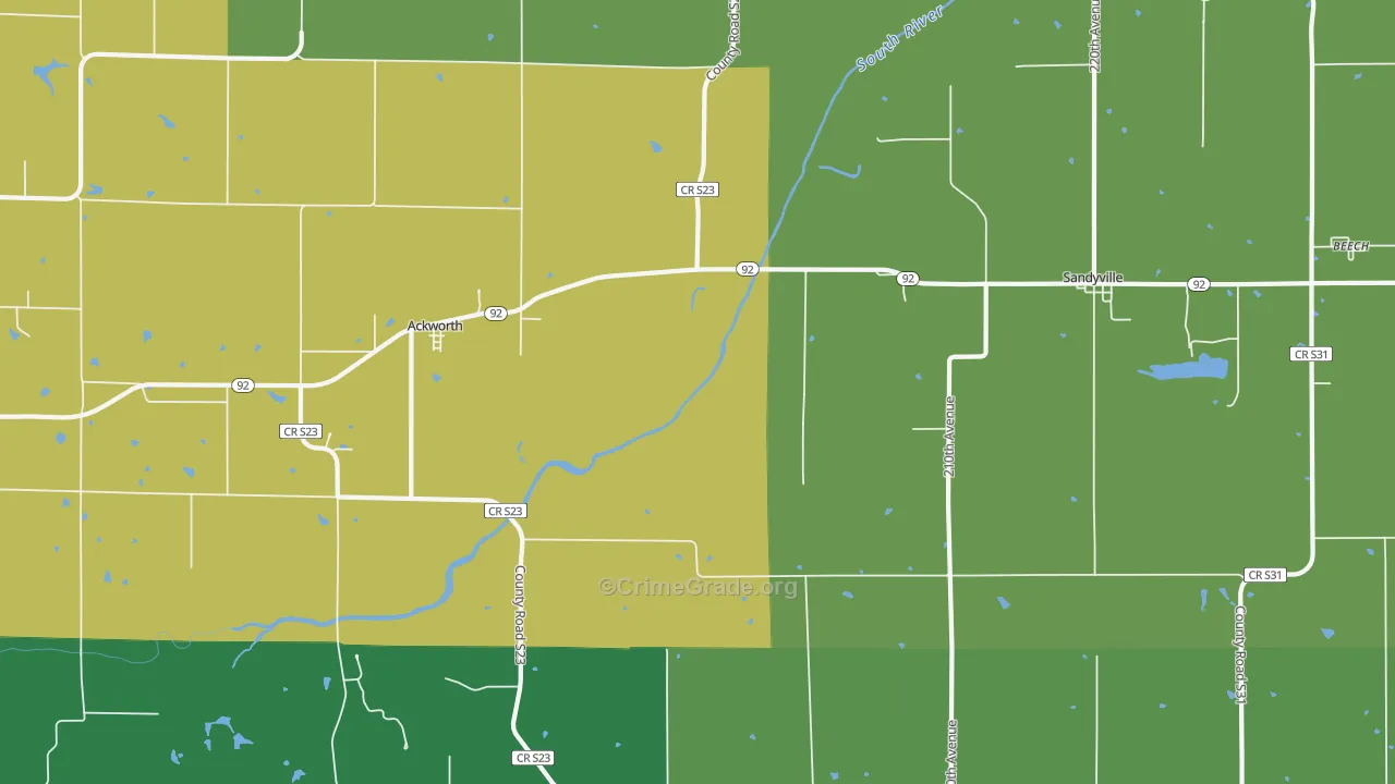 50001, IA Map of Theft Rates
