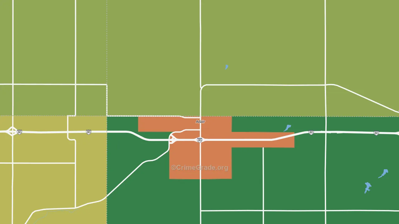 50002, IA Map of Theft Rates