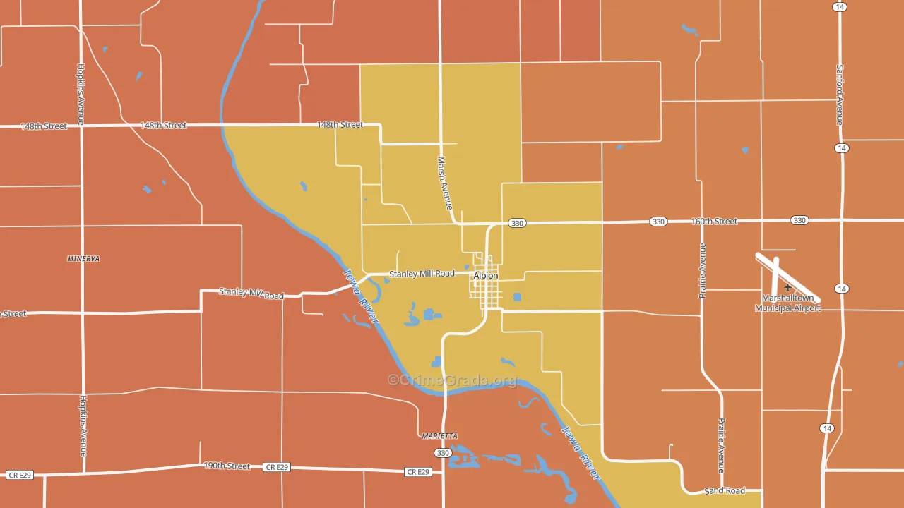 50005, IA Map of Theft Rates