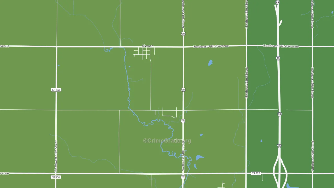 50007, IA Map of Theft Rates