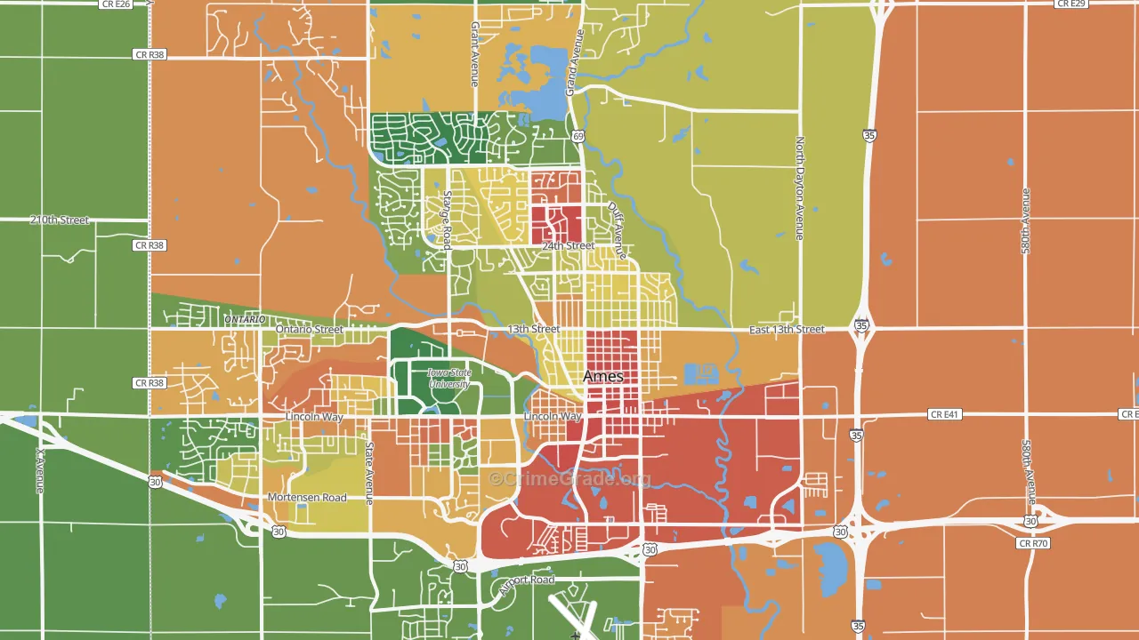 50010, IA Map of Theft Rates