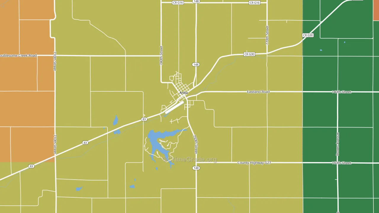 50020, IA Map of Theft Rates