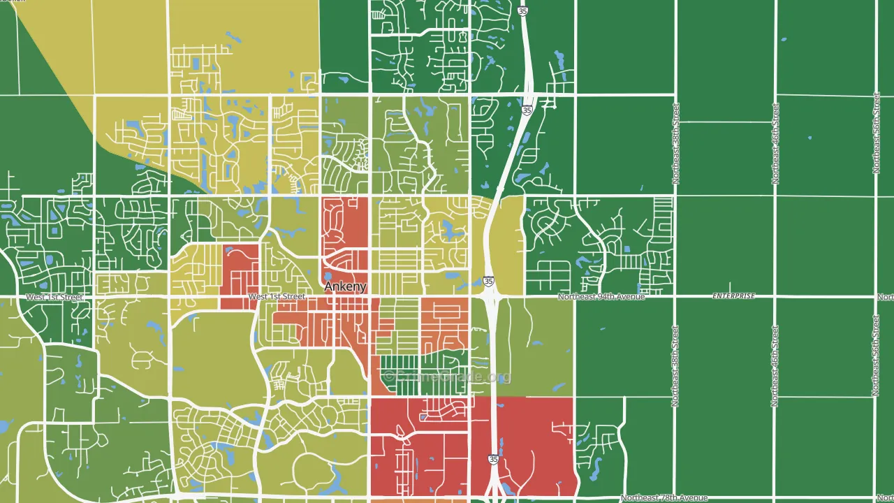 50021, IA Map of Theft Rates