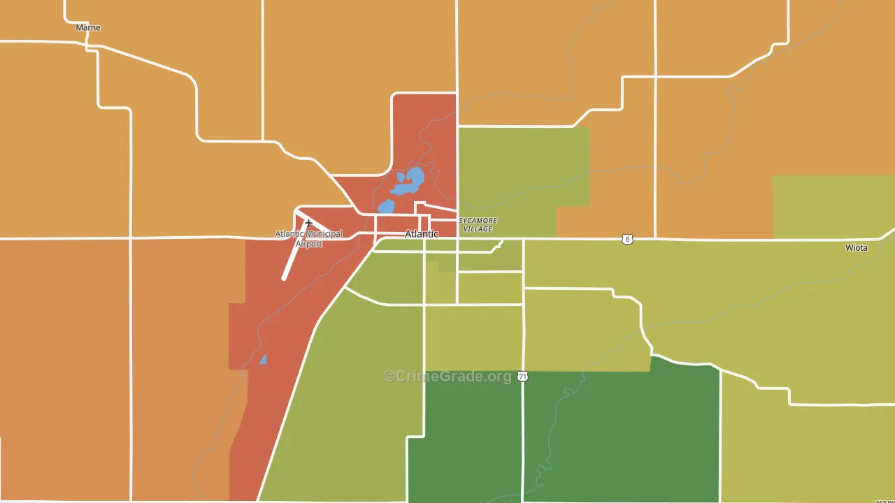 50022, IA Map of Theft Rates