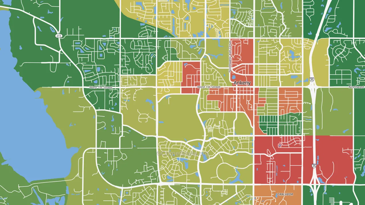 50023, IA Map of Theft Rates