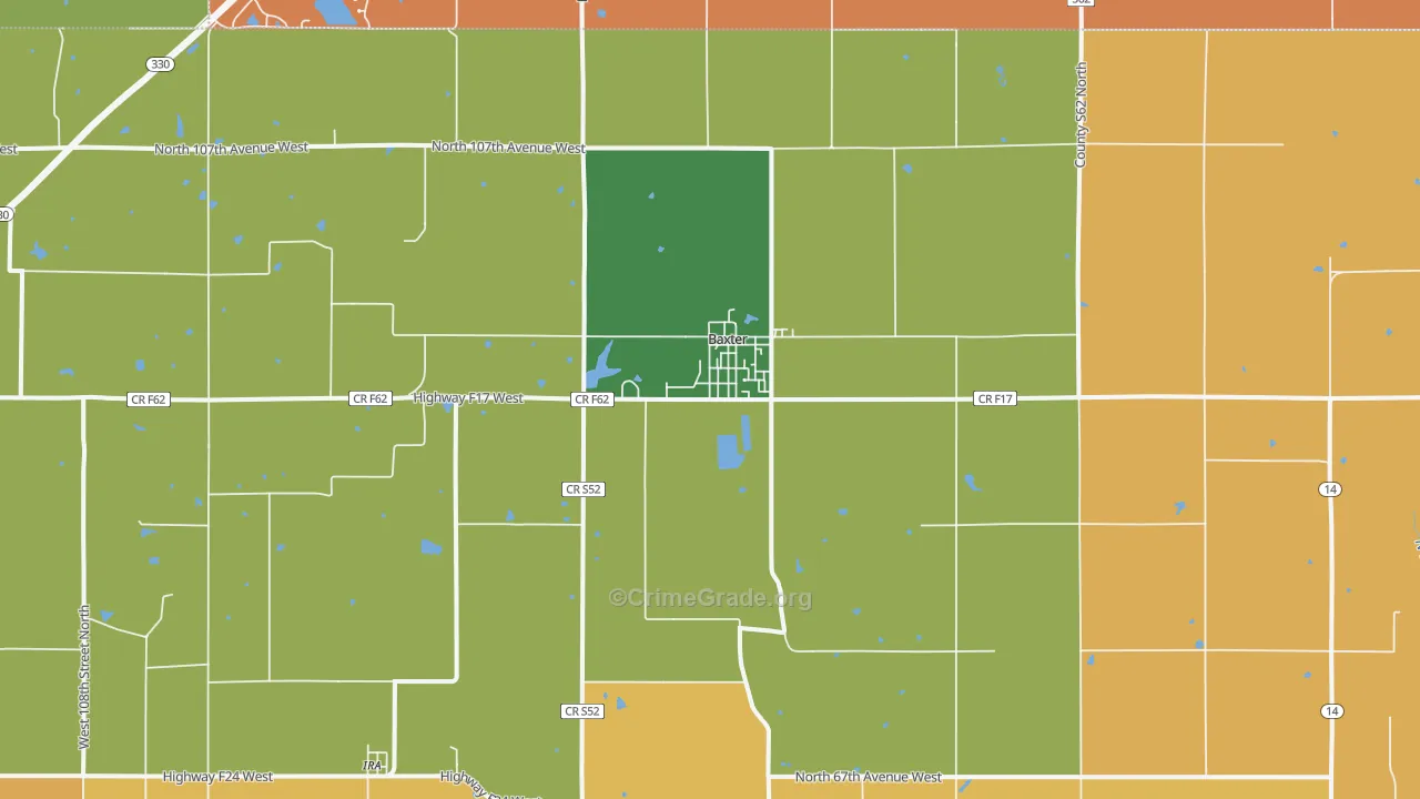 50028, IA Map of Theft Rates