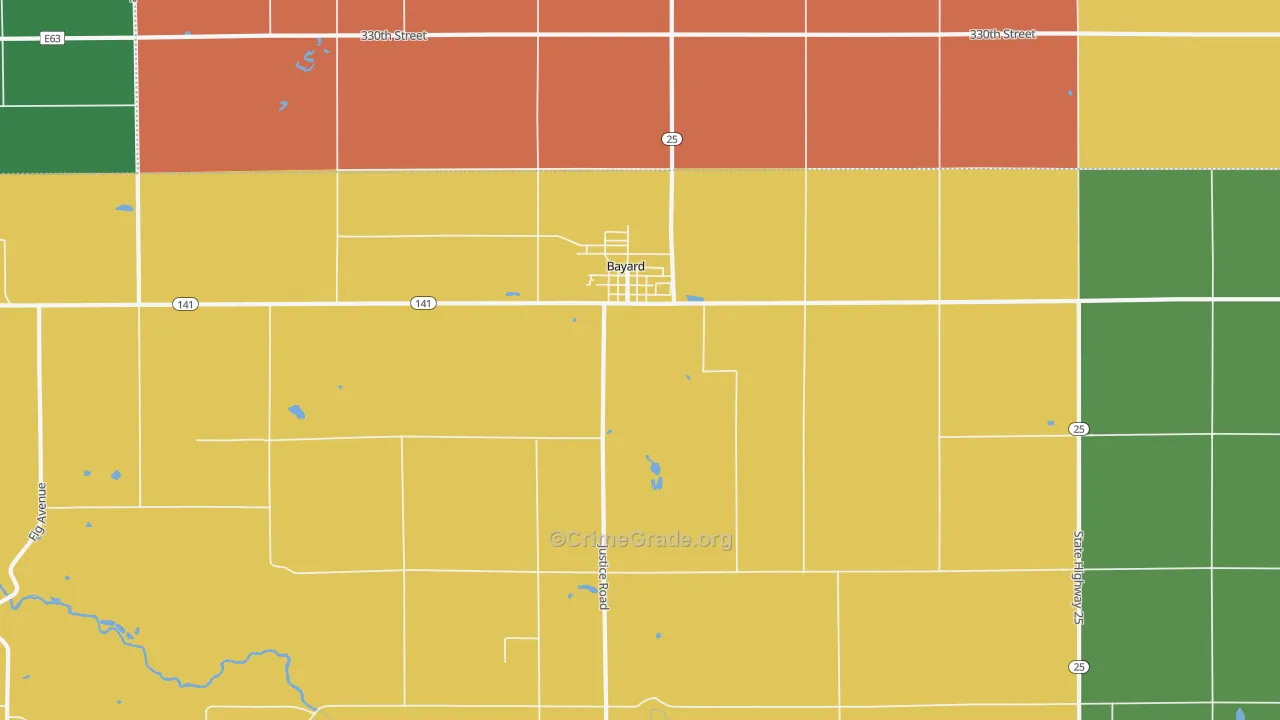 50029, IA Map of Theft Rates