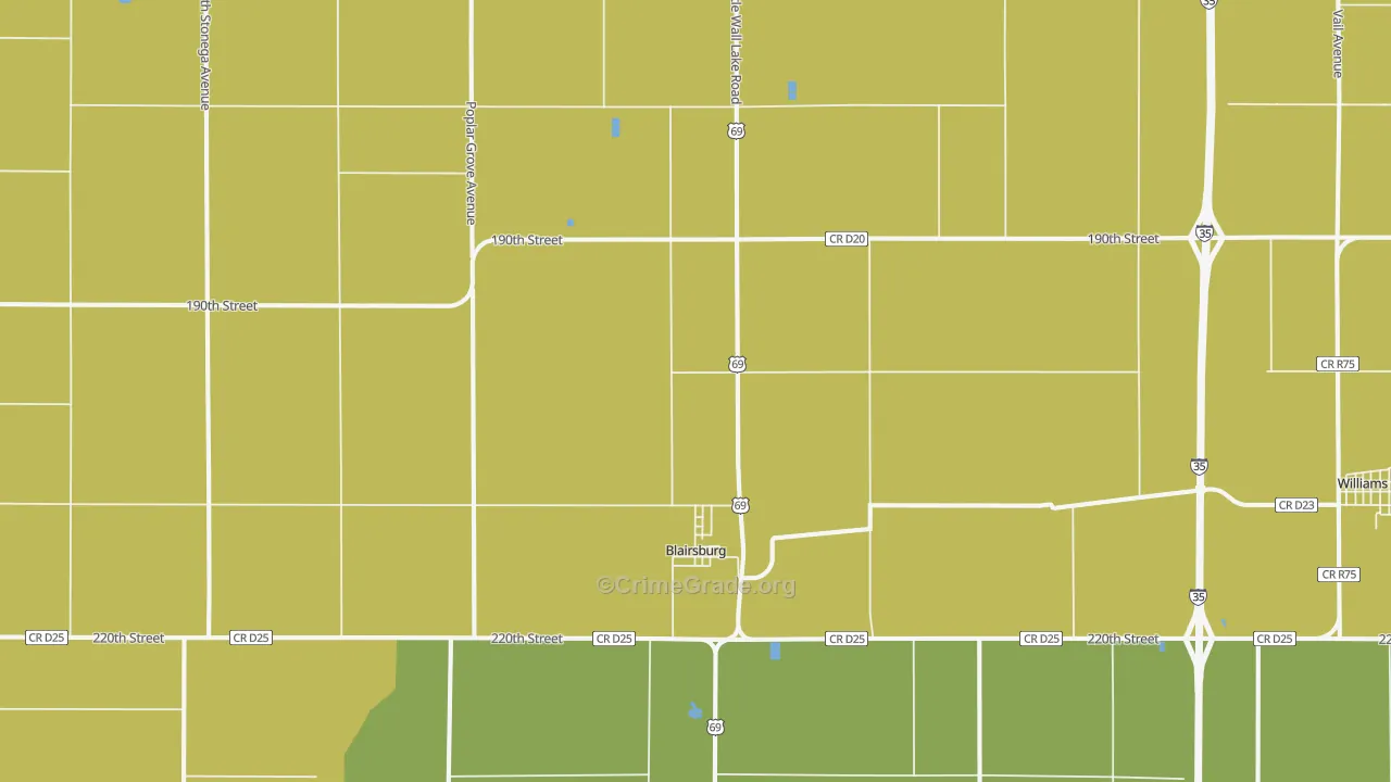 50034, IA Map of Theft Rates