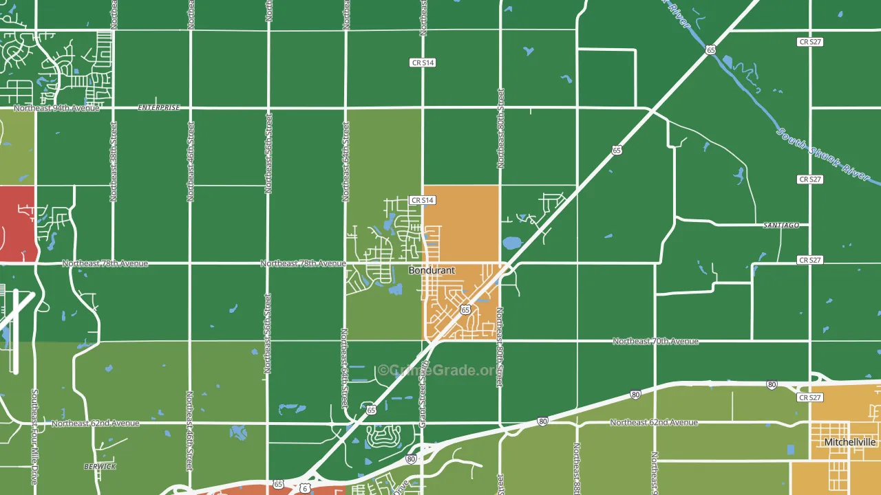 50035, IA Map of Theft Rates