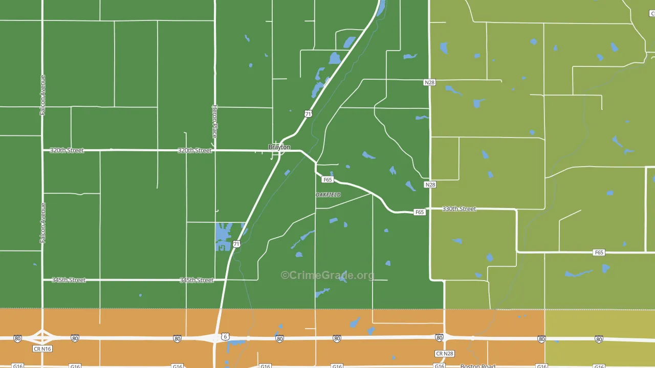 50042, IA Map of Theft Rates