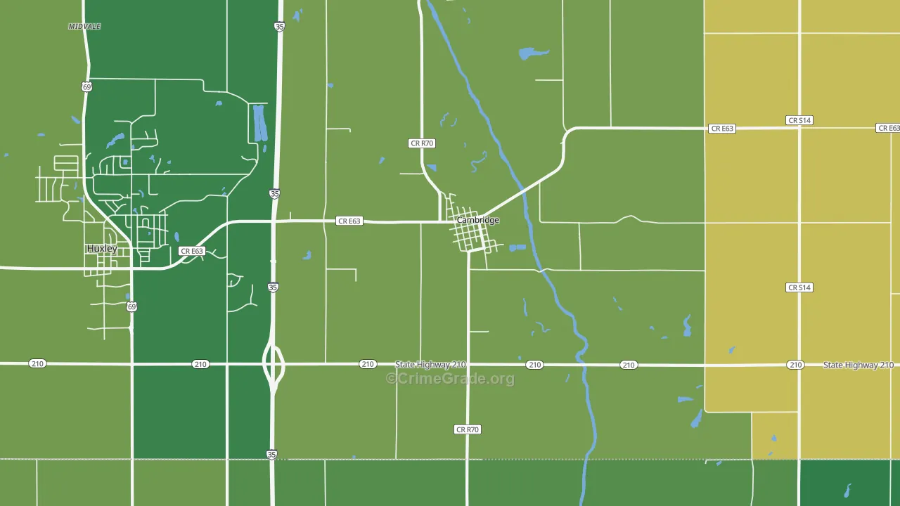 50046, IA Map of Theft Rates