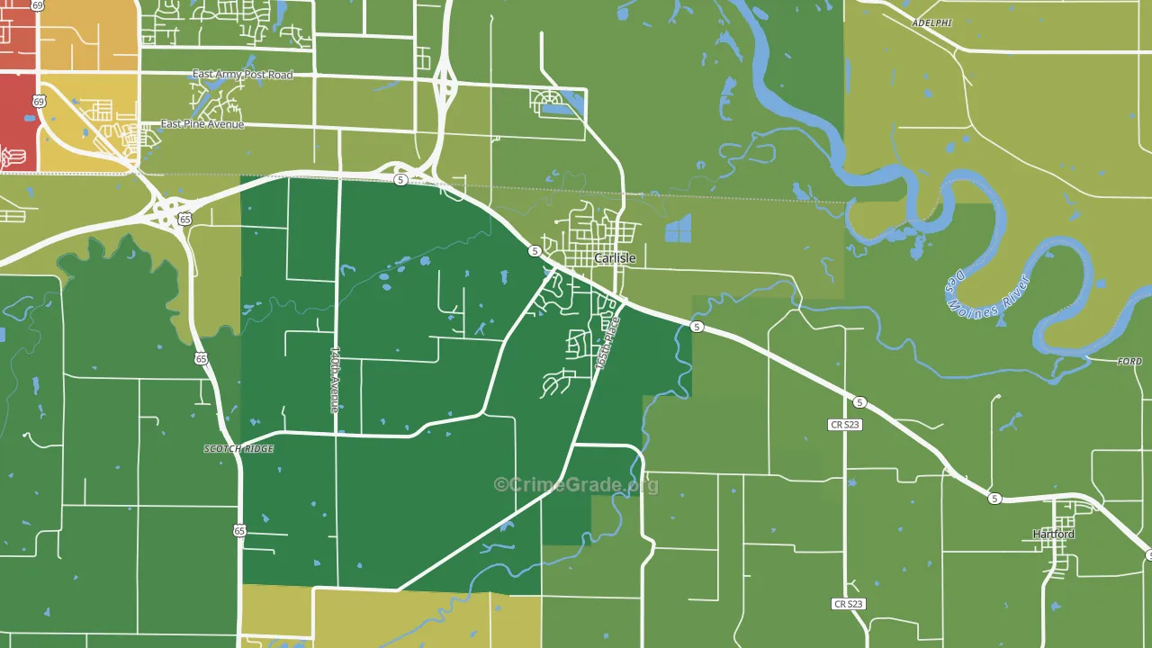 50047, IA Map of Theft Rates