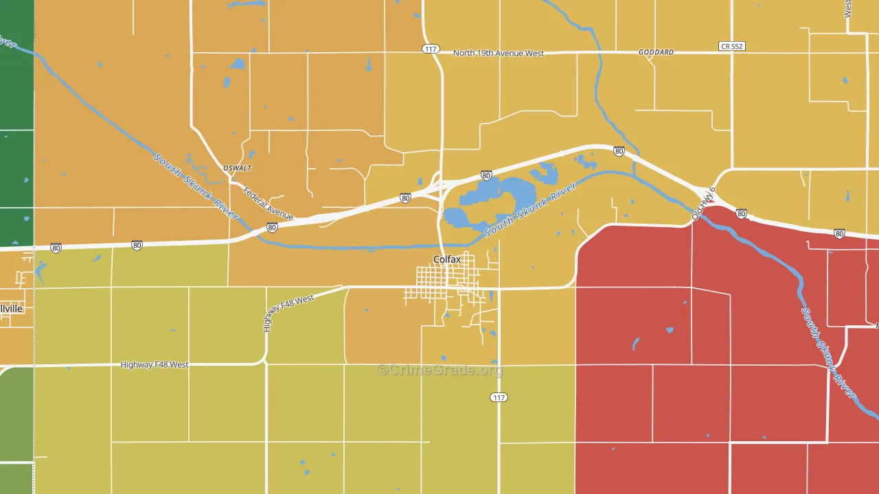 50054, IA Map of Theft Rates