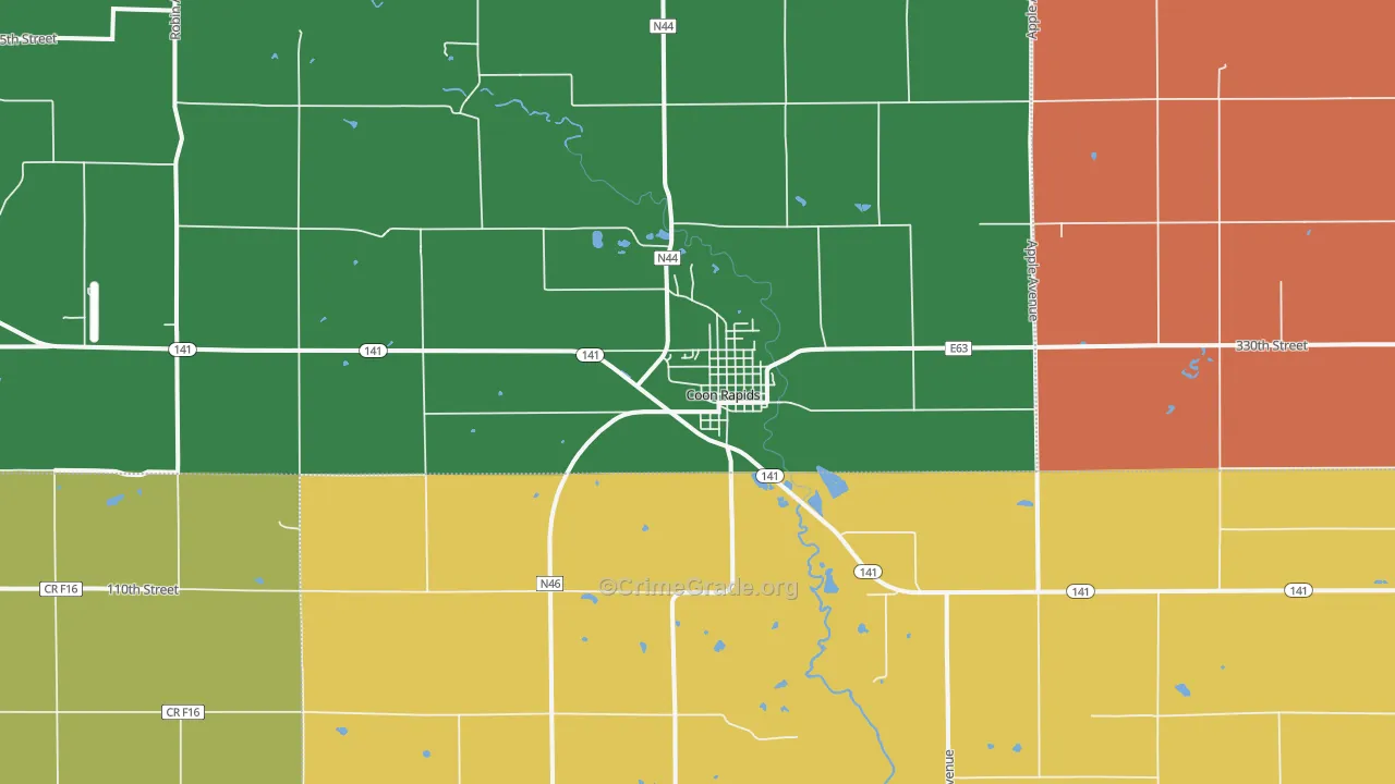 50058, IA Map of Theft Rates