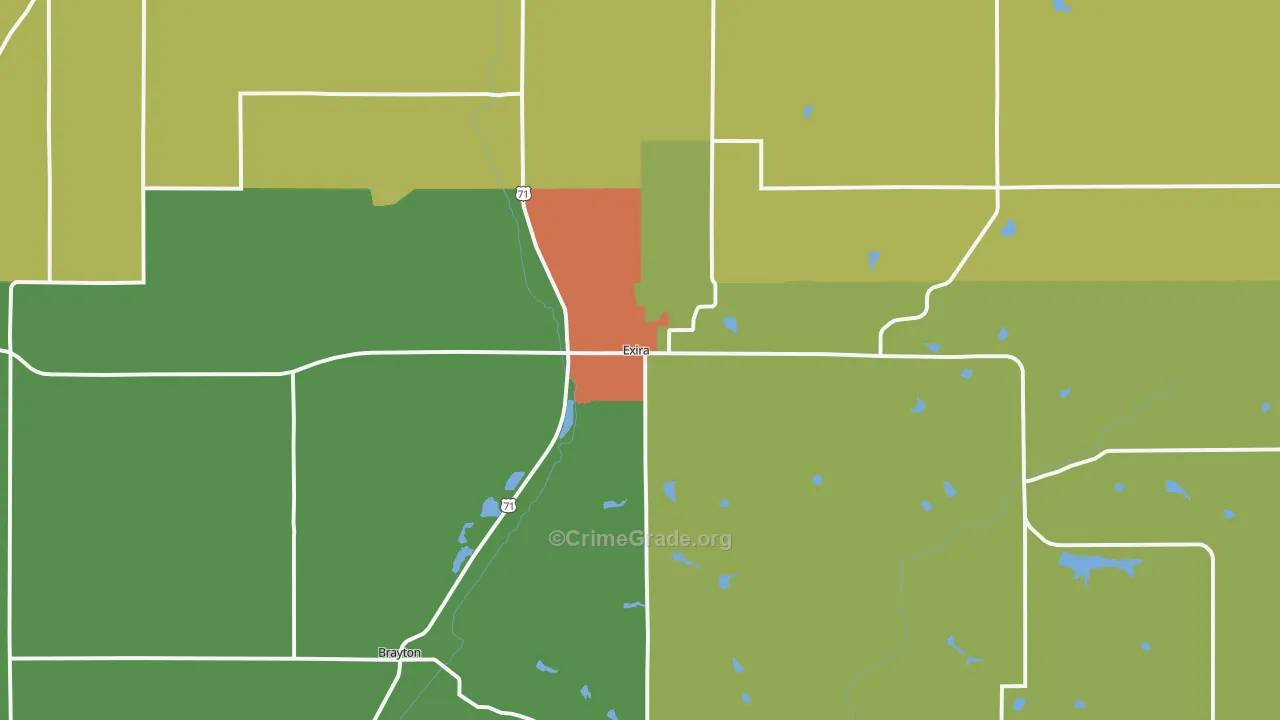 50076, IA Map of Theft Rates