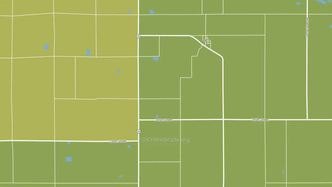 50101, IA Map of Theft Rates