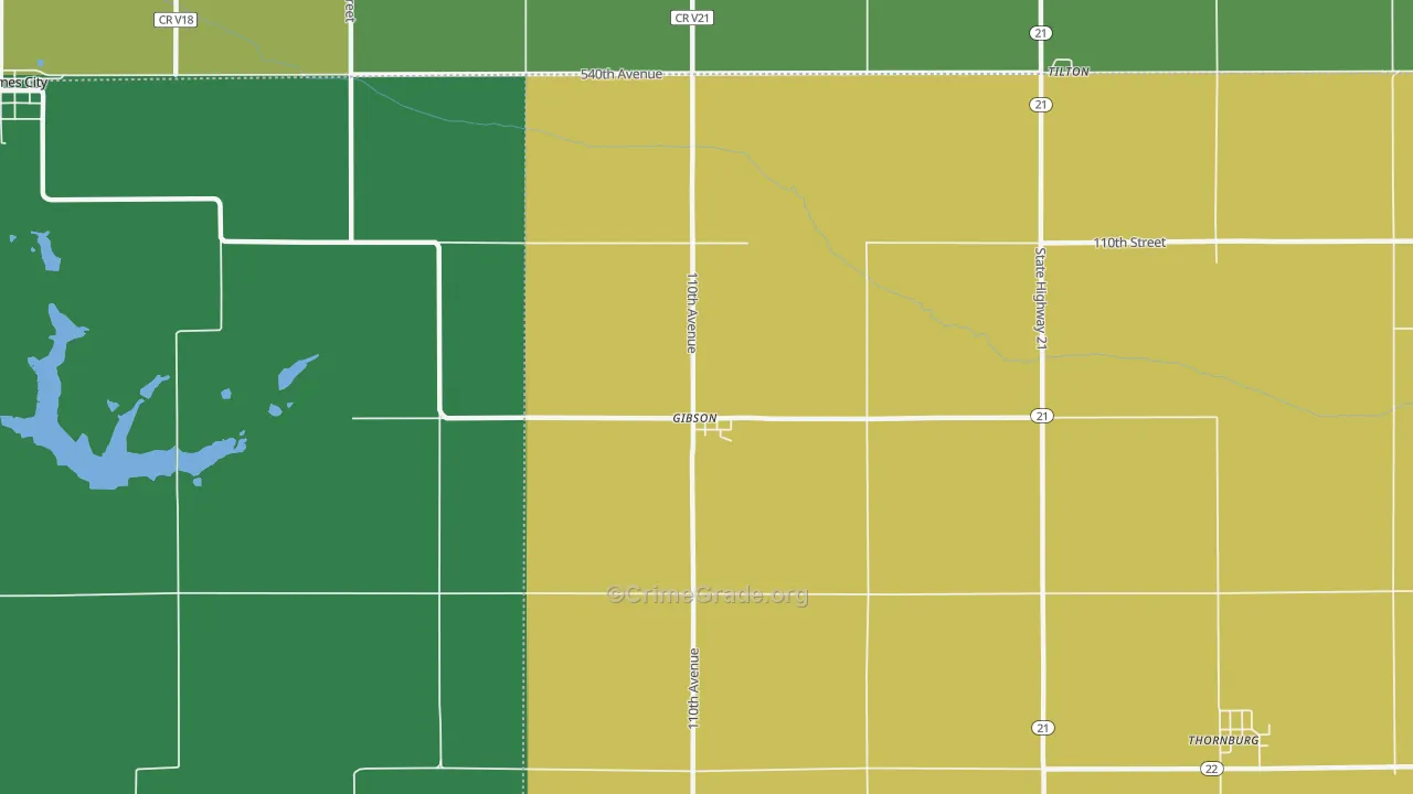 50104, IA Map of Theft Rates