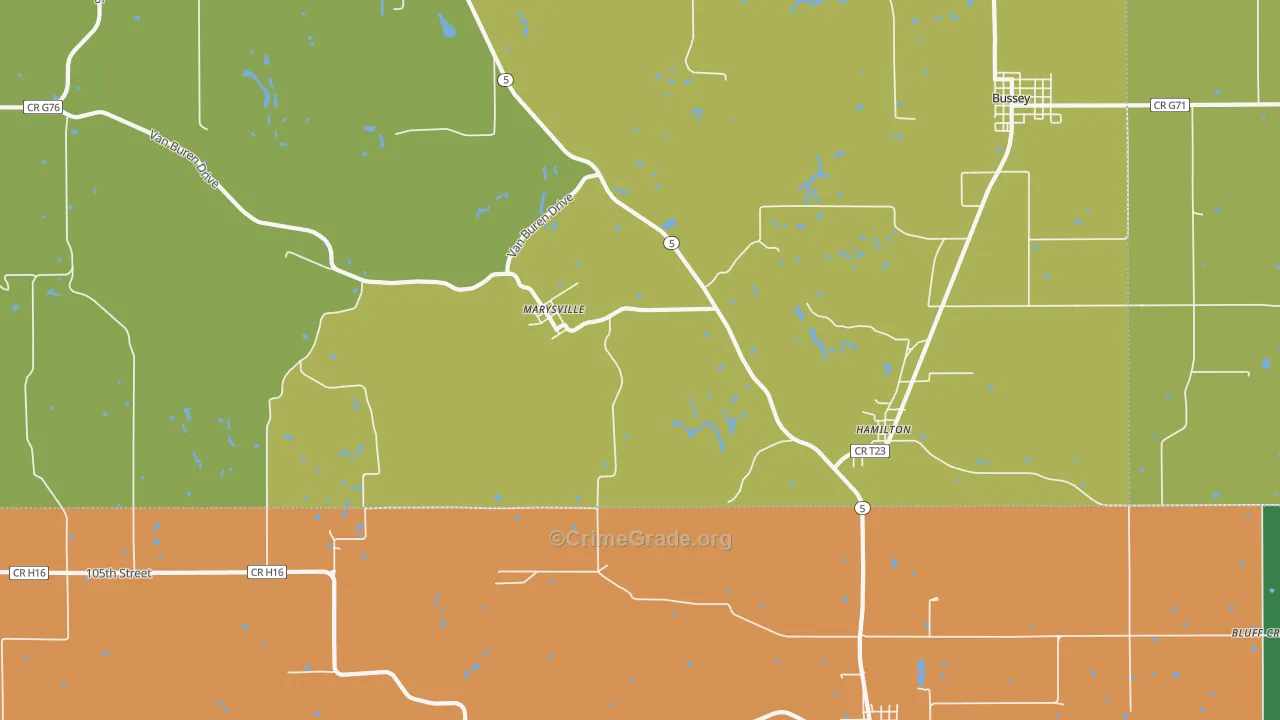 50116, IA Map of Theft Rates