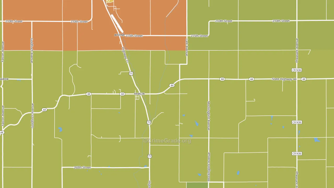 50117, IA Map of Theft Rates