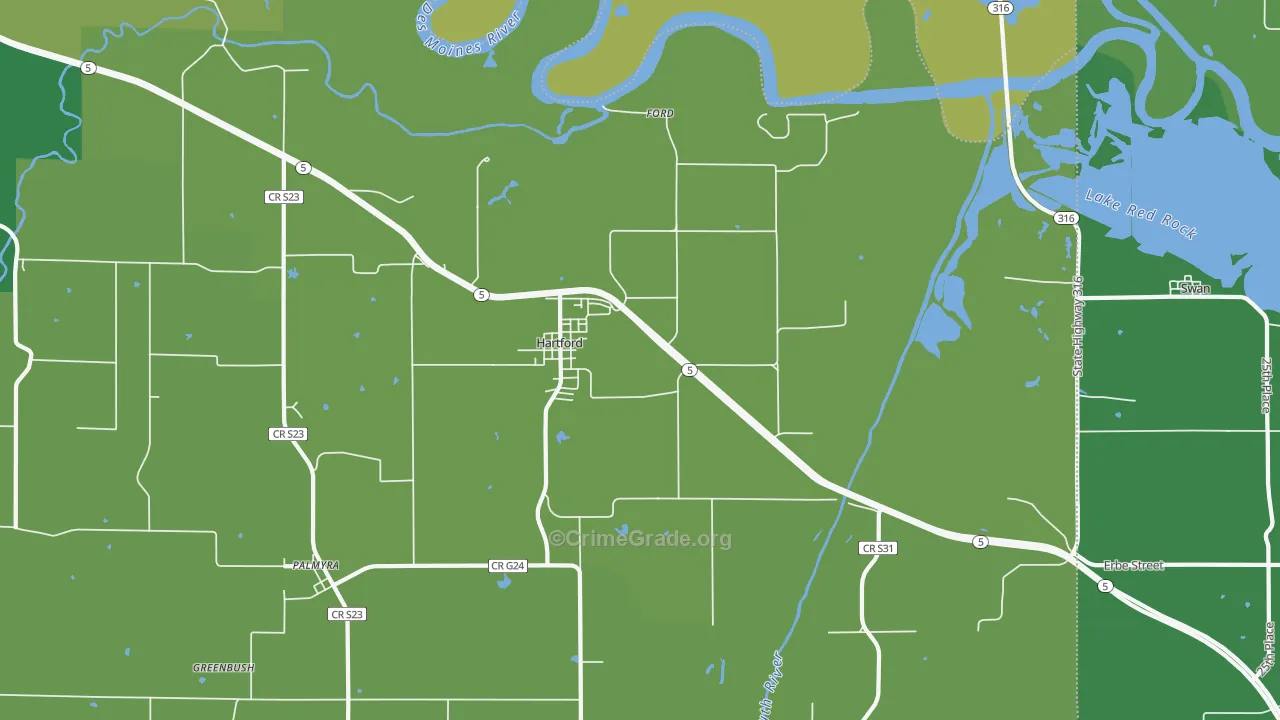 50118, IA Map of Theft Rates