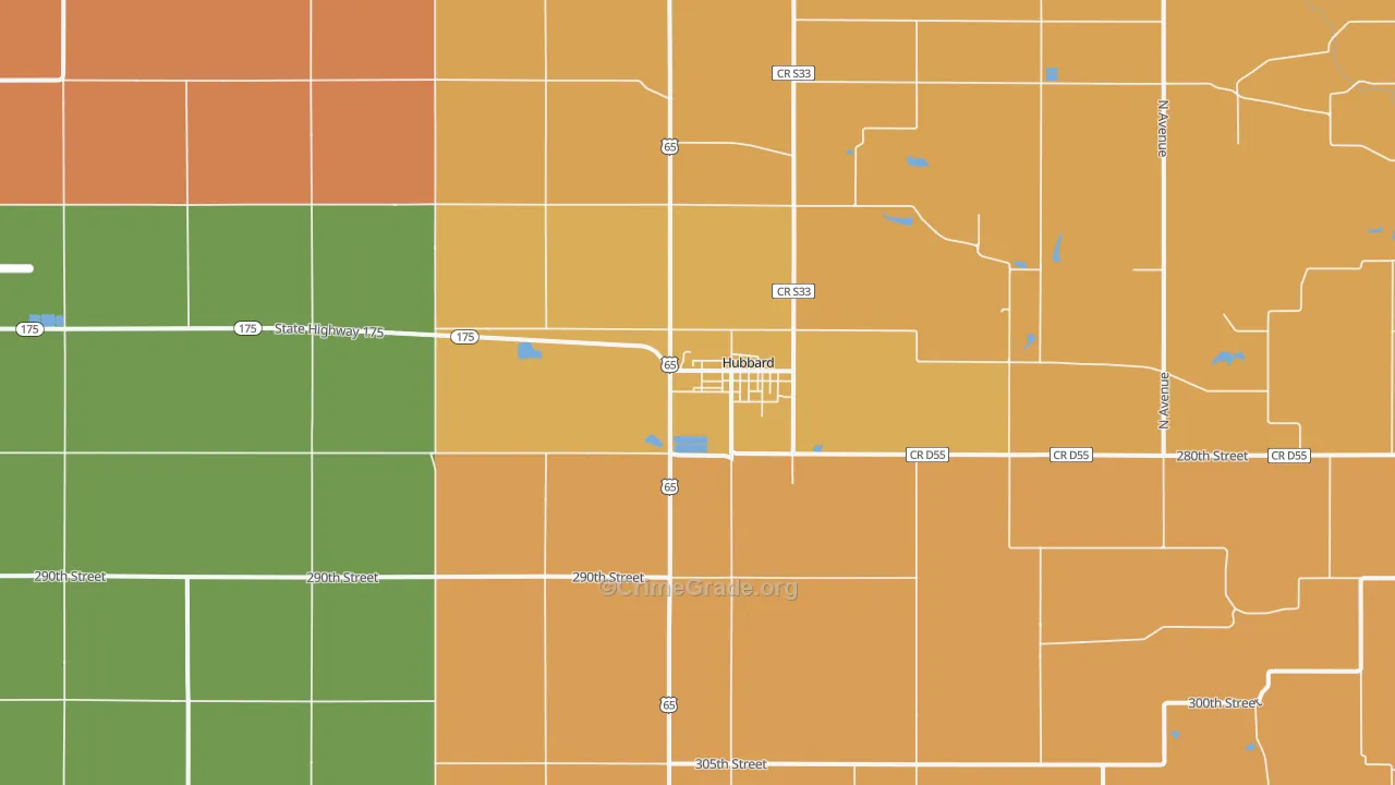 50122, IA Map of Theft Rates