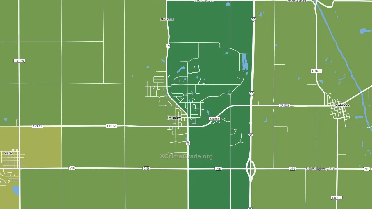 50124, IA Map of Theft Rates