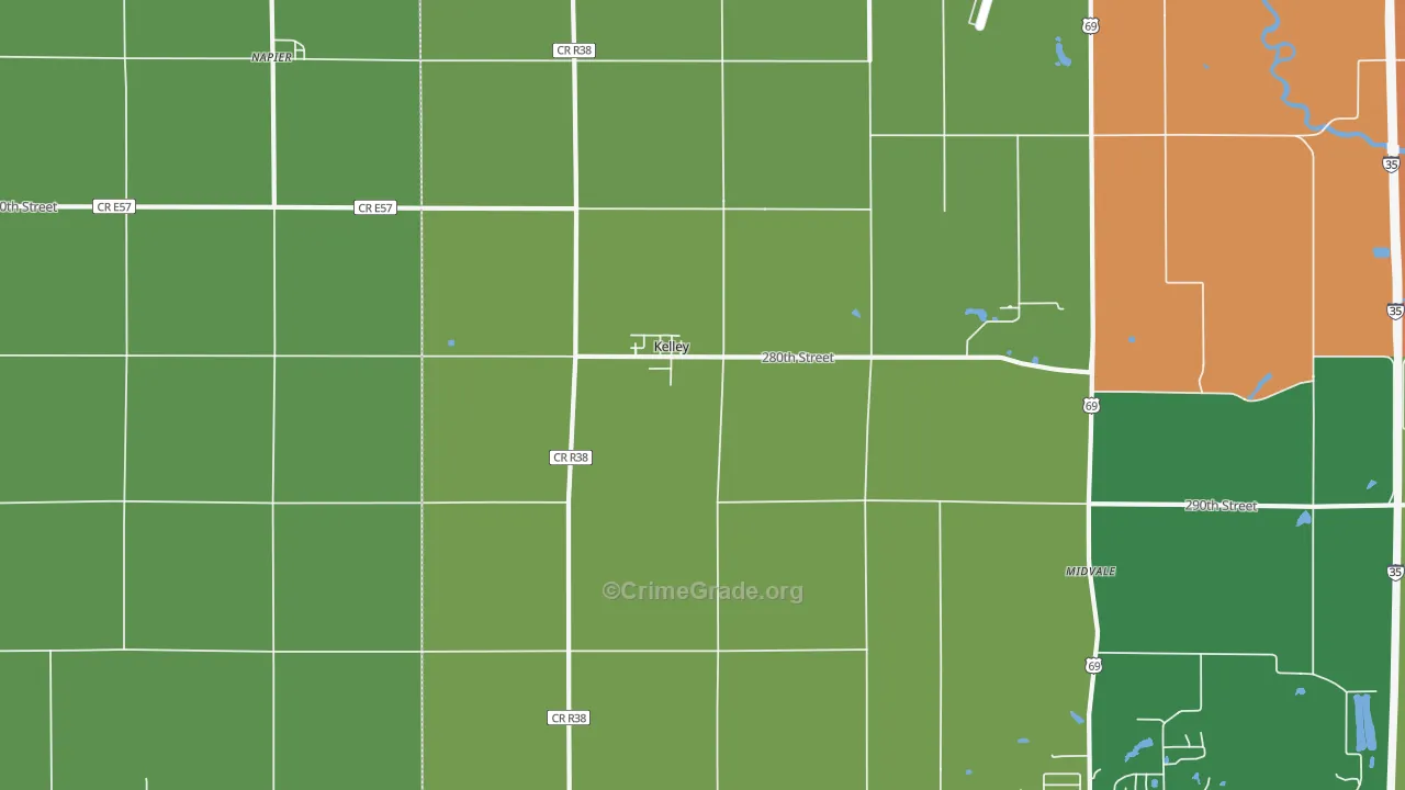 50134, IA Map of Theft Rates