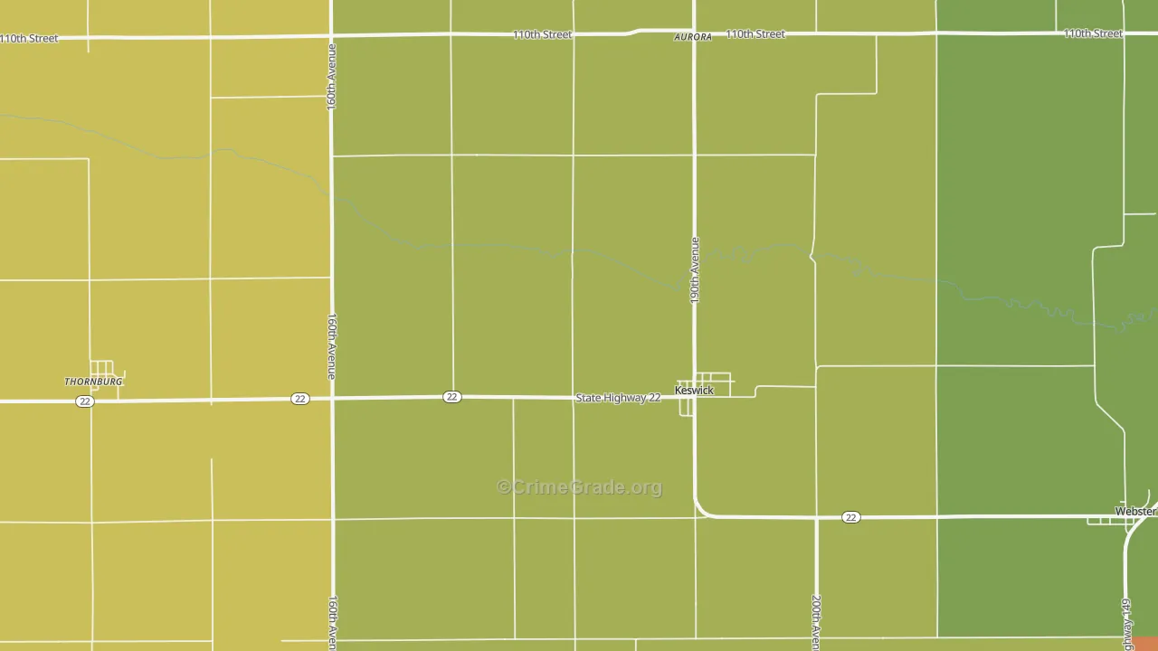 50136, IA Map of Theft Rates