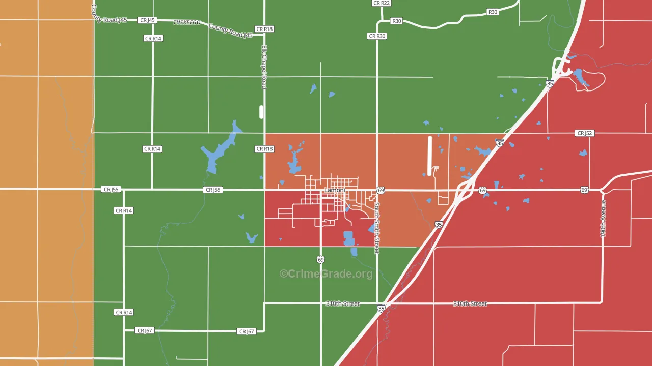 50140, IA Map of Theft Rates