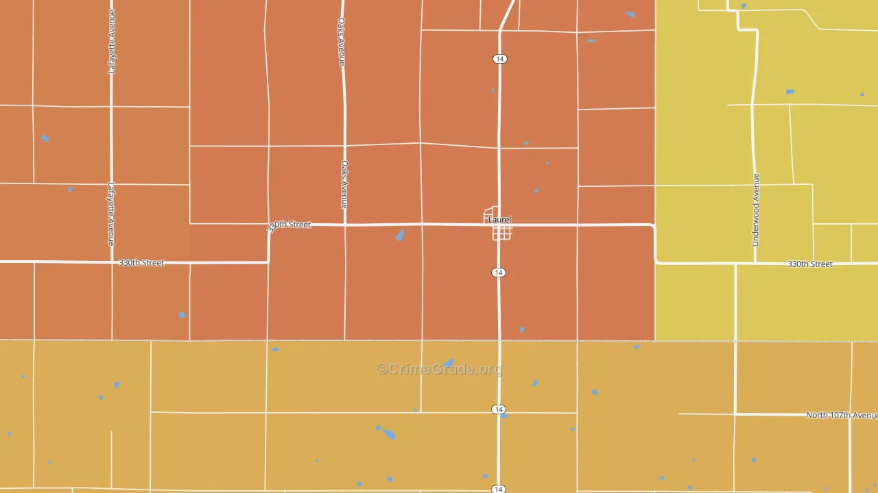 50141, IA Map of Theft Rates