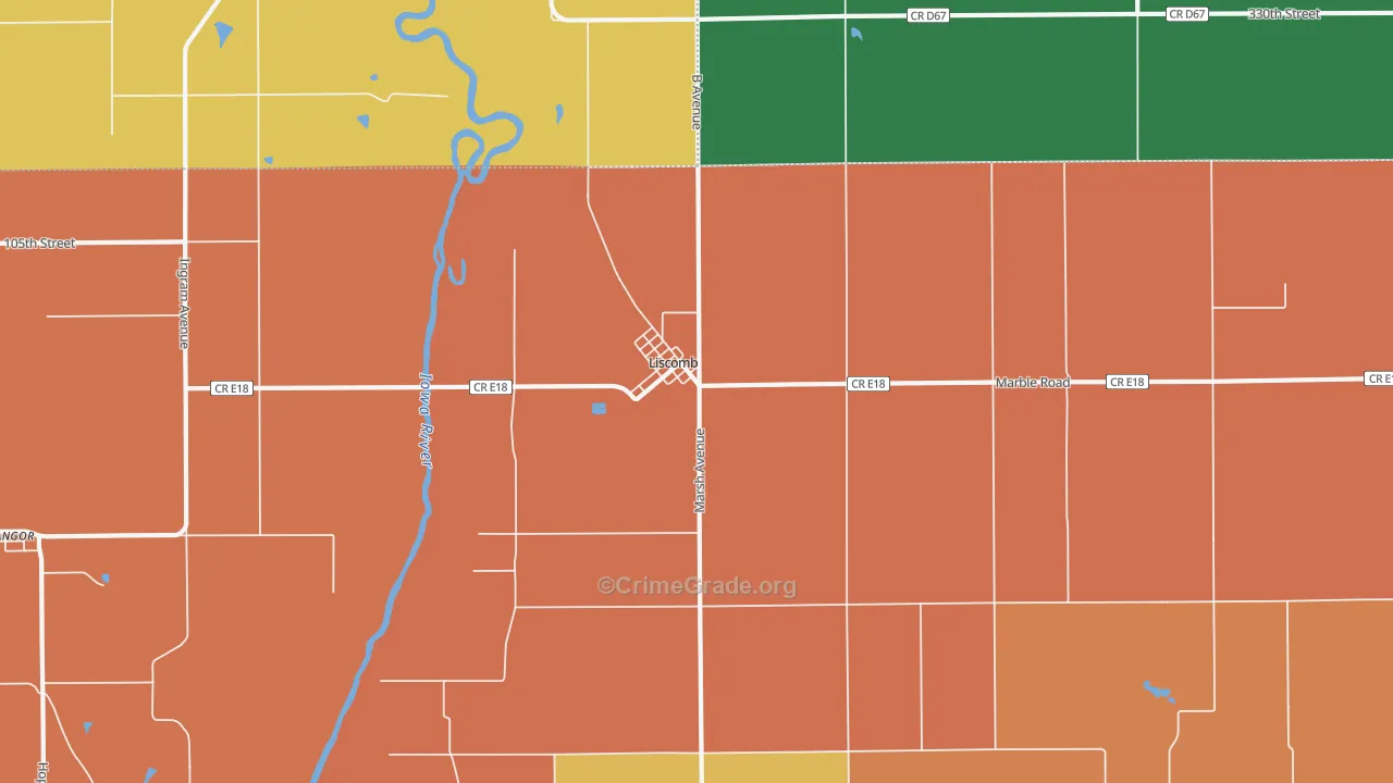 50148, IA Map of Theft Rates