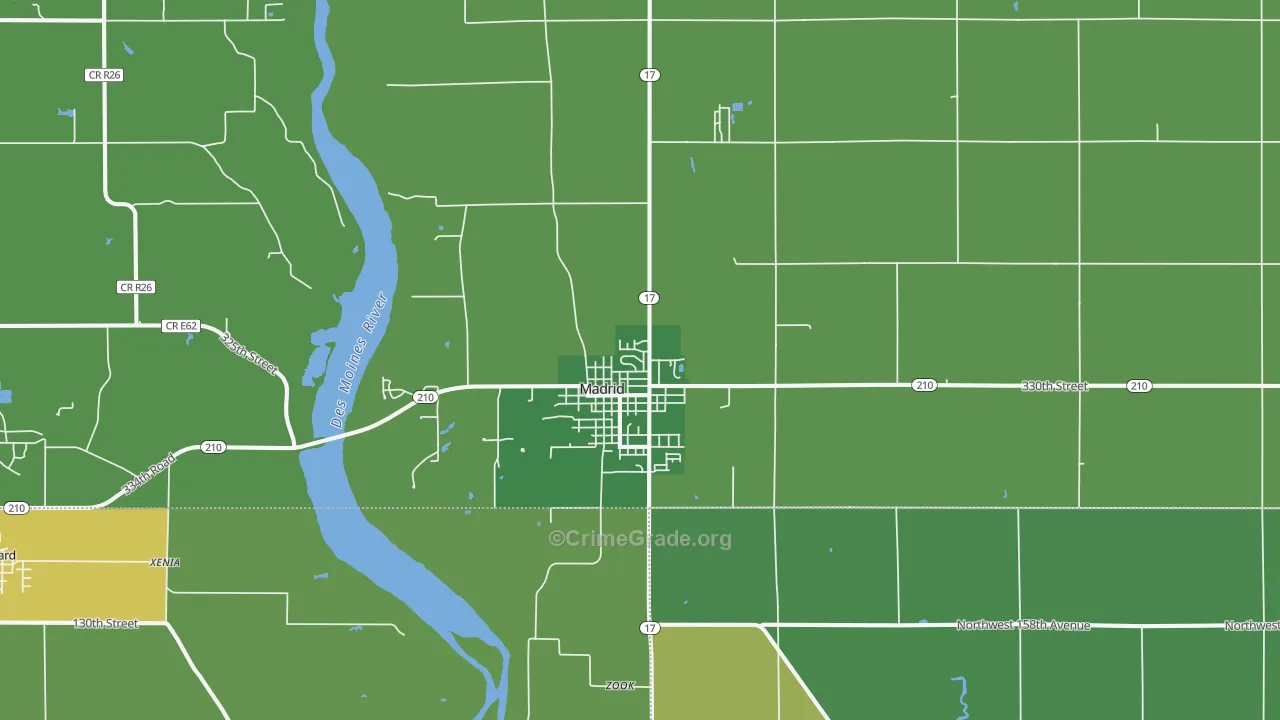 50156, IA Map of Theft Rates