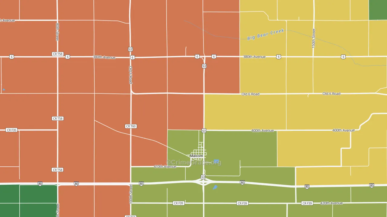 50157, IA Map of Theft Rates