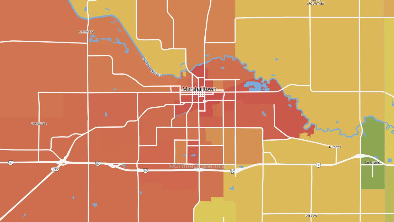 50158, IA Map of Theft Rates