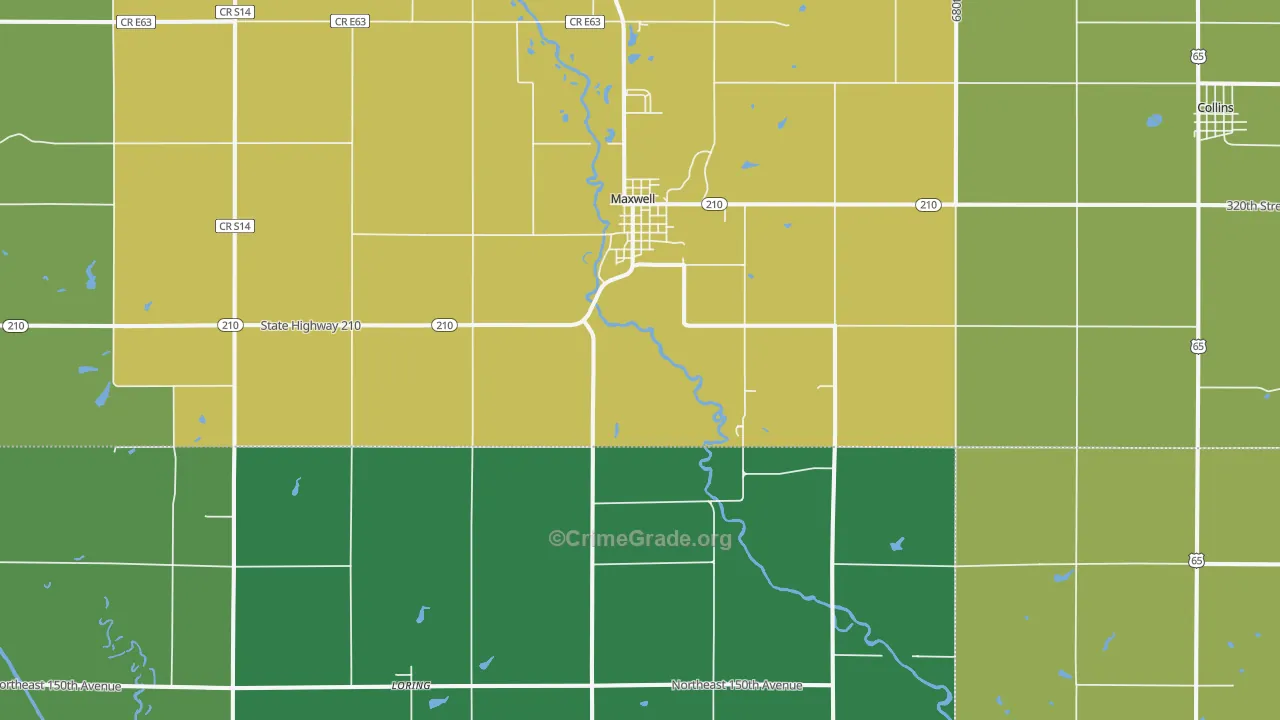 50161, IA Map of Theft Rates
